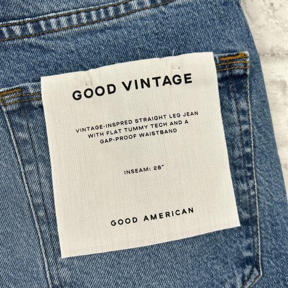 Good American Good Vintage Frayed Hem in Indigo116 Sz 2/26 NEW - Picture 11 of 16